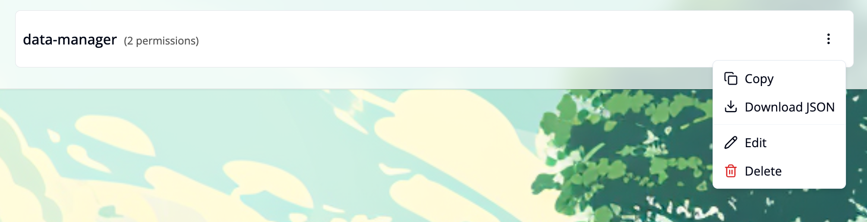 Copy app role template