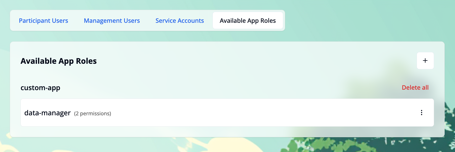 App role template created