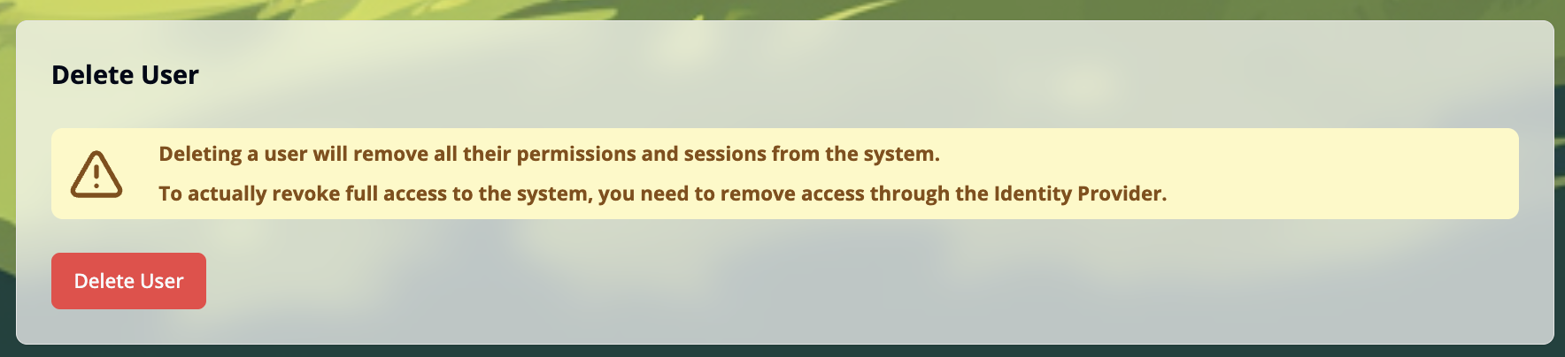 Delete User