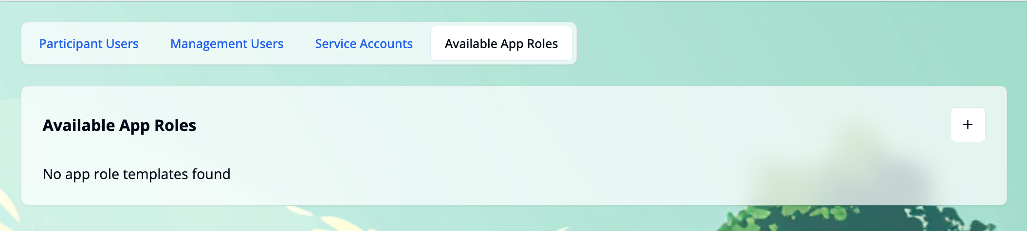 Empty app role templates