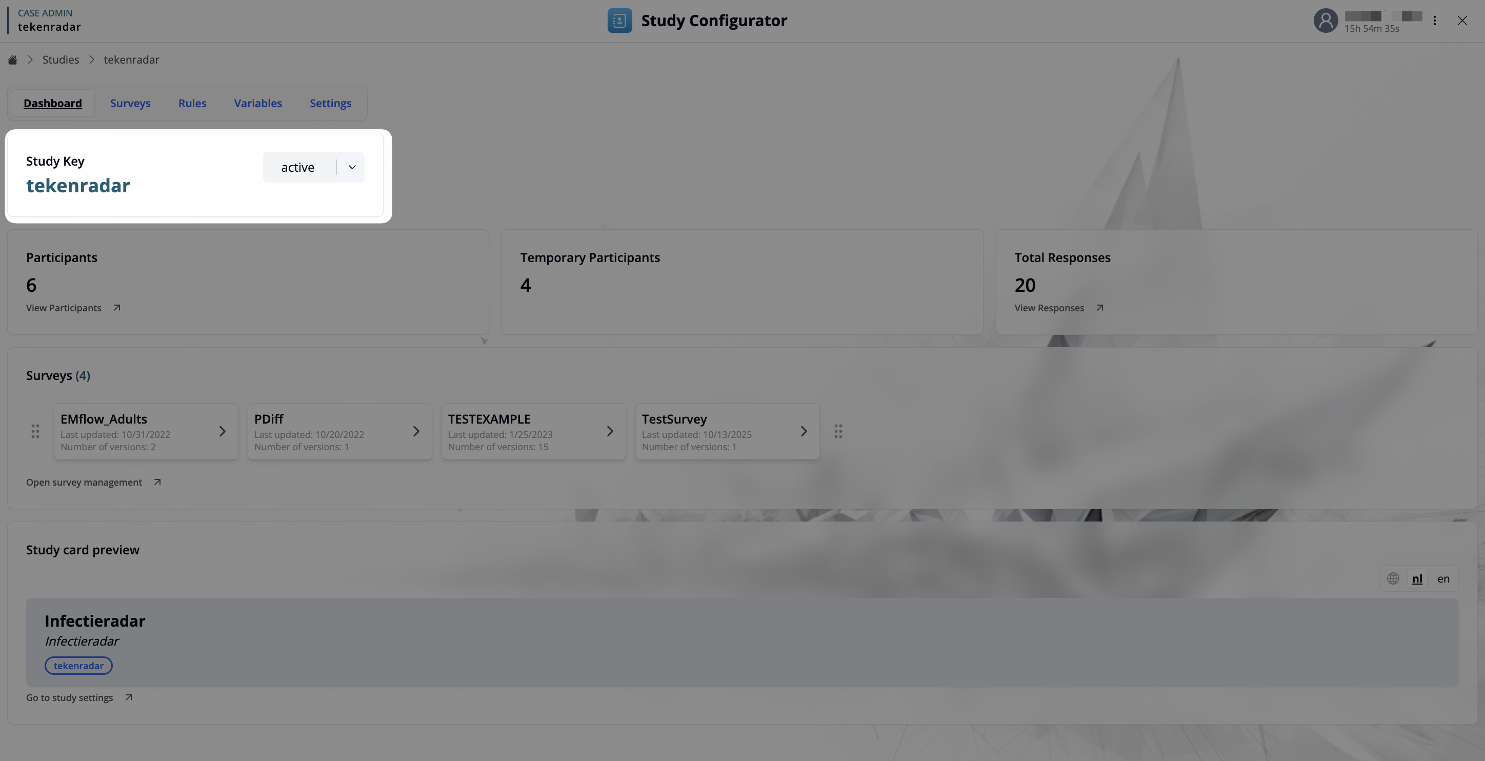 Study header